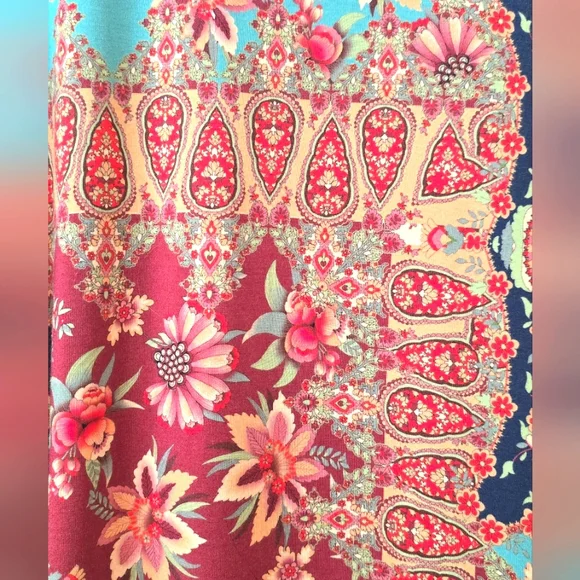 Johnny Was Thena Box Pleat Short Sleeve Swing Tee Size M - Picture 5 of 6